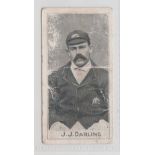 Cigarette card, D & J Macdonald, Cricketers, type card, J.J. Darling (poor) (1)