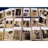 Theatre autographs, a collection of 45+ signed postcards of actors, actresses and music hall