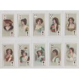 Cigarette cards, B.A.T, Beauties, Tobacco Leaf Back, (p/c inset) (set, 52 cards) (a few with faults,