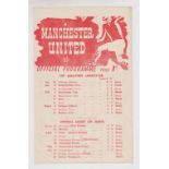 Football programme, Manchester United v Bolton Wanderers, 26 May 1945, Football League Cup -