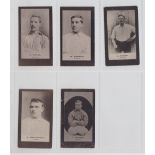 Cigarette cards, Smith's Footballers, (brown back, 1906) Everton (5 cards) nos , 11 (sl crease), 12,