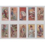 Cigarette cards, USA, Duke's, Jokes, ten cards, A Building Lot, A Heavy Ring, A Pot Boiler, Lying