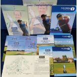 Golf, The British Open, 2002 Royal St Georges & 2003, St Andrews, selection of items inc. Official
