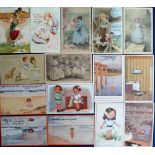 Tony Warr Collection, Postcards, a selection of approx. 120 illustrated cards, mainly of children.