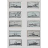 Cigarette cards, Mitchell's, British Warships, (1-25) (set, 25 cards) (gd)