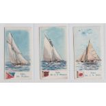 Cigarette cards, Richmond Cavendish, Yachts (White back), three cards, Ailsa Mr. Walker, Lola Mr