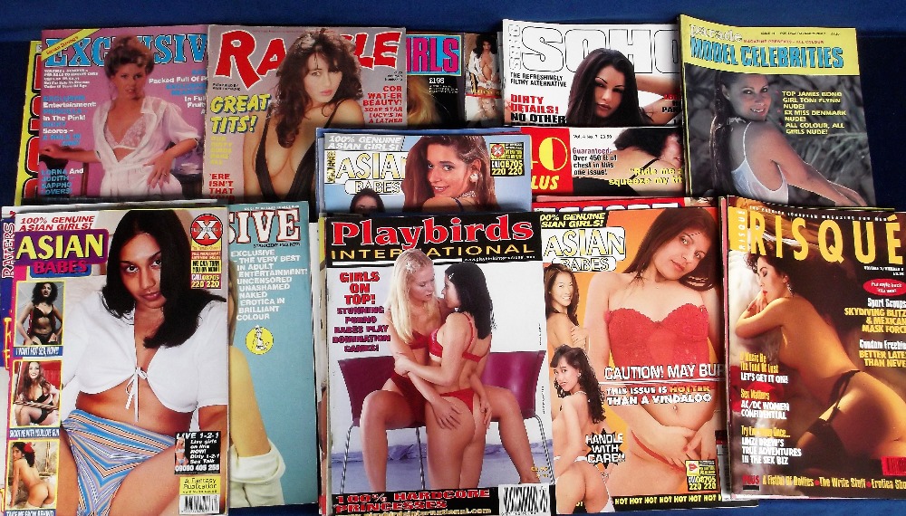 Glamour magazines, collection of 55+ glamour magazines, mostly 1980s onwards, various titles inc.