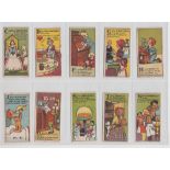 Trade cards, King's Specialities, Alphabet Rhymes, 10 cards, C (back stained), D (back stained),