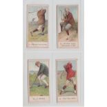 Cigarette cards, Cope's, Cope's Golfers, four type cards, no 7 Missed the Globe, no 9 Andrew Lang,