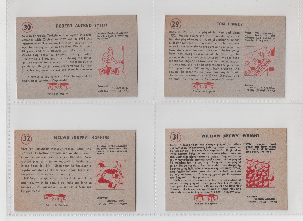 Trade cards, A&BC Gum, Footballers, (Planet, 1-46) 'X' size (set, 46 cards) (gd) - Image 16 of 24