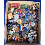 Medals, Medallions and Scouting Badges, approx. 185 items to include QV reign medallions, boxing,
