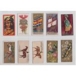 Cigarette cards, USA, ten type cards, Booker Tobacco Co Indian Series (1, creased), Allen & Ginter