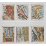 Trade cards, Hyde's Cartoons, 'M' size, twelve cards, Ref HH-114, picture nos 8, 21, 23, 27, 31 (x2)