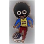 Robertson's Golly Badge, 1935 enamelled footballer badge made by Melsom of Birmingham (gd)