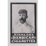 Cigarette card, Kinnear, Australian Cricket Team , type card, J.J. Kelly (New South Wales) (gd) (1)