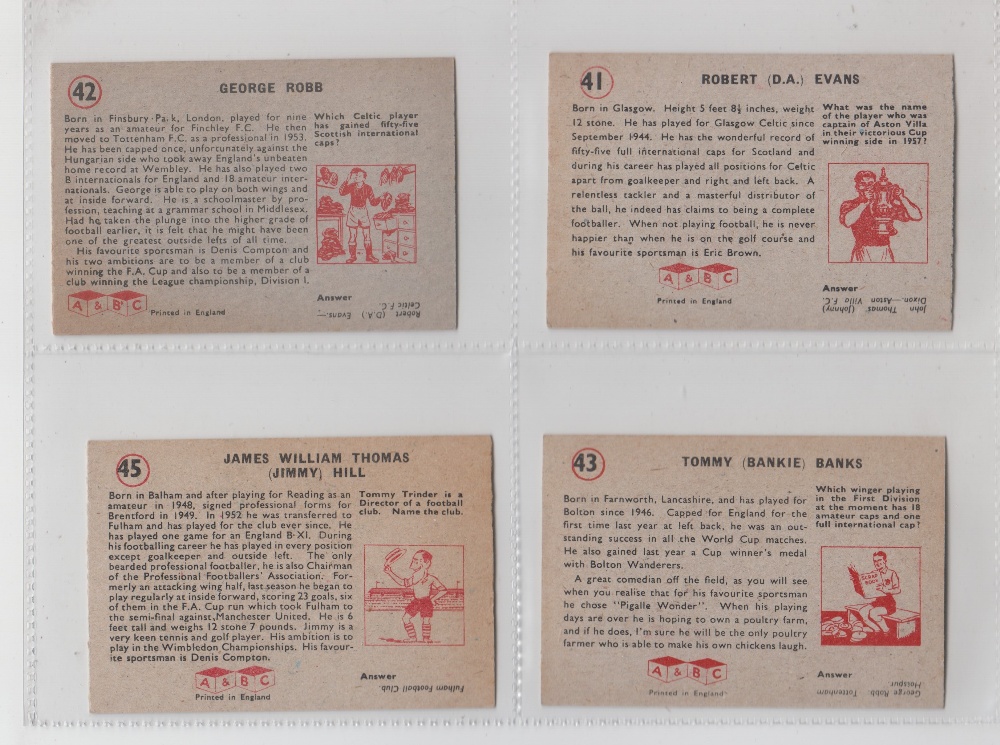 Trade cards, A&BC Gum, Footballers, (Planet, 1-46) 'X' size (set, 46 cards) (gd) - Image 22 of 24