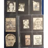 Football autographs, a collection of 36, small, signed magazine & newspaper cut-outs, 1940's/50's