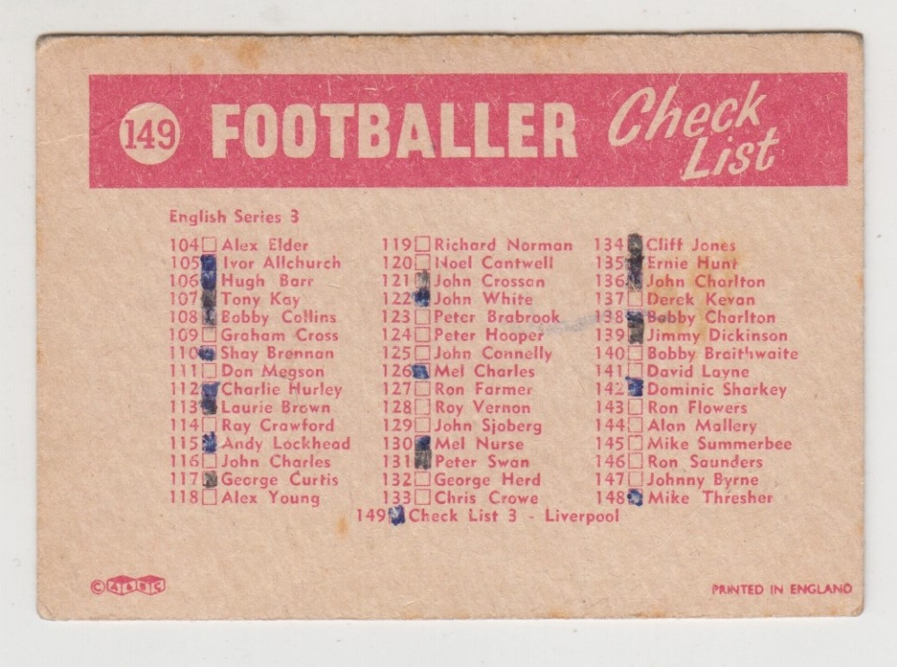 Trade cards, A&BC Gum, Footballers, (Quiz 104-149) 'X' size (set, 46 cards) (mostly gd, checklist - Image 10 of 10