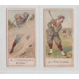 Cigarette cards, Cope's, Cope's Golfers, two cards, no 18 'Delights of a Bunker' & no 31 'The