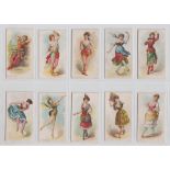 Cigarette cards, USA, Kimball, Dancing Women, ten cards, Amazonian, Antique East Indian, Austrian,