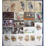 Tony Warr Collection, Postcards, a mixed animal selection of approx. 50 cards, with many published