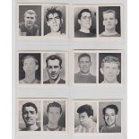 Trade cards, A&BC Gum, Footballers, (In Pairs, 1-110) 'X' size (set, 55 cards) (mostly vg)