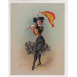 Cigarette cards, ATC, Hamilton King Girls, (62-86, Flag Girls) (22/25 missing nos 64, 65 & 84) (some