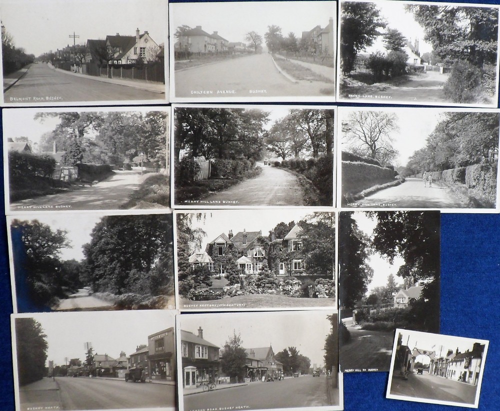 Postcards, Herts, a good RP selection of 27 cards of Bushey Herts inc. Jubilee Decorations, - Image 2 of 2