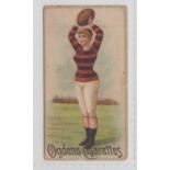 Cigarette card, Ogden's, Cricket & Football Women, (Cox back, brown), type card, ref book 115,