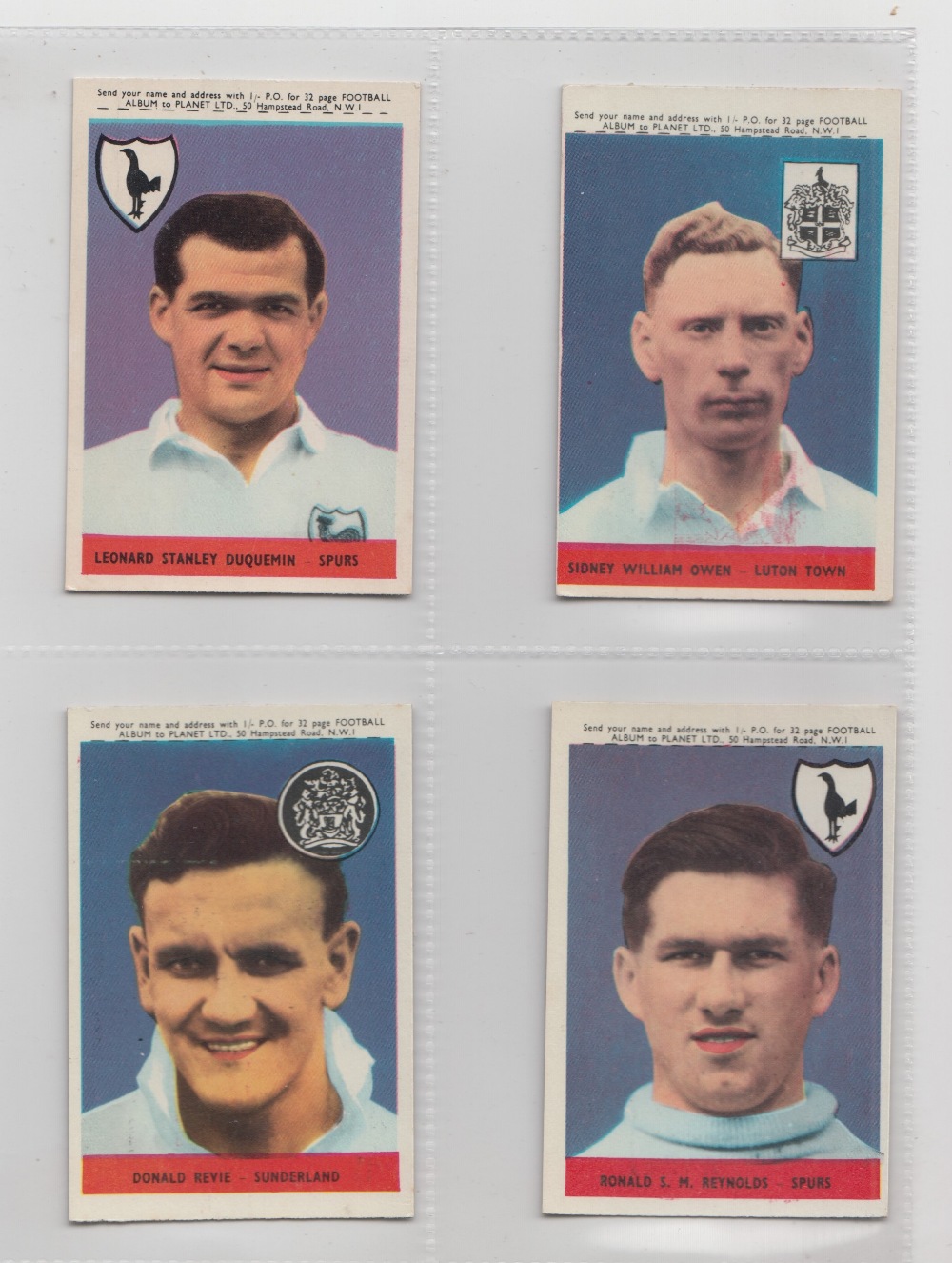 Trade cards, A&BC Gum, Footballers, (Planet, 1-46) 'X' size (set, 46 cards) (gd) - Image 17 of 24