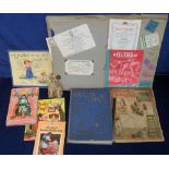 Scrap Book and Children's Books, a scrap book dating from the 1950s containing 14 pages of