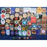 Beer labels, a mixed collection of approx. 100 beer labels, the majority (85) 'with contents' from