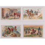 Cigarette cards, USA, Duke's, Cowboy Scenes, 'X' size, 4 cards, The Ranche, Scouting Duty, A Hard