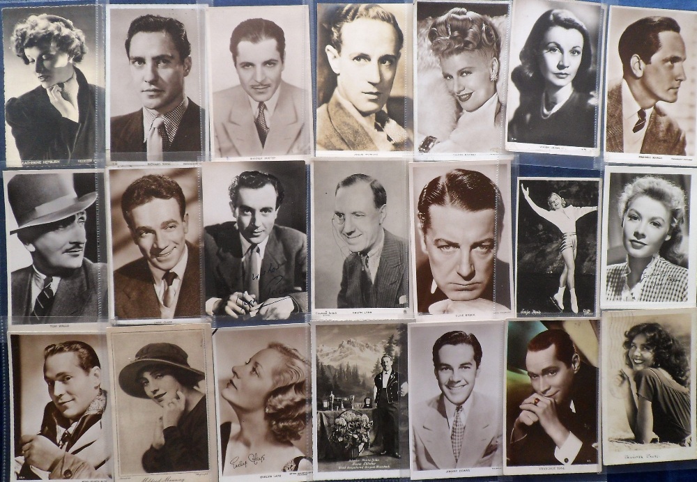 Postcards, Cinema, a mixed age selection of approx. 50 cinema star cards inc. Vivien Leigh, Ginger