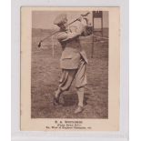 Trade card, Dunlop, How to Improve Your Golf, 'L' size, type card, R A Whitcombe (gd) (1)