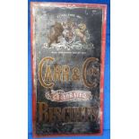 Advertising, Carr & Co's Celebrated Biscuits tin sign circa 1900 (approx. size 38 x 71 cms) (paint