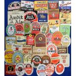 Beer labels, a collection of approx. 50, mainly pre-contents, UK labels, various brewers, shapes and