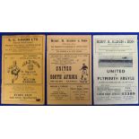 Football programmes, Headington United, three home match programmes, v Bolton Wanderers FAC 1953/