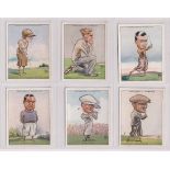 Cigarette cards, Churchman's, Prominent Golfers, 'A' Series, 'L' size inc. Bobby Jones (vg) (set, 12