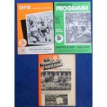 Football programmes, Germany v England, 3 programmes from matches played in Germany 1965, 1972, &