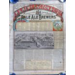 Breweriana, W B Mew, Langton & Co, Almanack Wall Poster for 1920 illustrated with image of the Royal