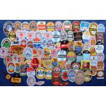 Beer labels, a mixed selection of approx. 83 labels, various brewers, shapes and sizes, (a few
