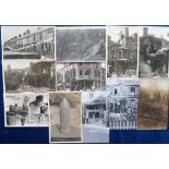 Postcards, Suffolk, a selection of 11 cards of the bombardment of Lowestoft 25.4.1916 including RP's