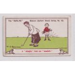 Cigarette card, Felix S. Berlyn, Burline Mixture (Golfers Blend) Series, type card, no 16 'A