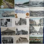 Postcards, South Africa, a collection of approx. 70 cards inc. stamp card, street scenes, railway