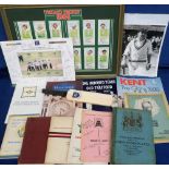 Cricket, large mixed selection, 1940s onwards, to include handbooks, scorecards, photos,