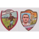 Trade cards, Football, Baines, Celtic, two different shield shaped type cards, 'Celtic' and 'Glasgow