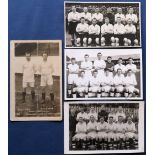 Football photographs, Swansea Town, 4 postcard size b/w photos, 3 teamgroup pictures all with