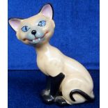 Collectables, Wade Disney 1960s 'Si' Blow Up porcelain cat from the film 'Lady and the Tramp' (