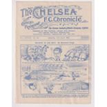 Football programme, Chelsea v Arsenal 22 April 1933 Division 1, (ex-binder) (gd/vg)